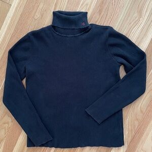 Ralph Lauren Black Ribbed Turtleneck Sweater